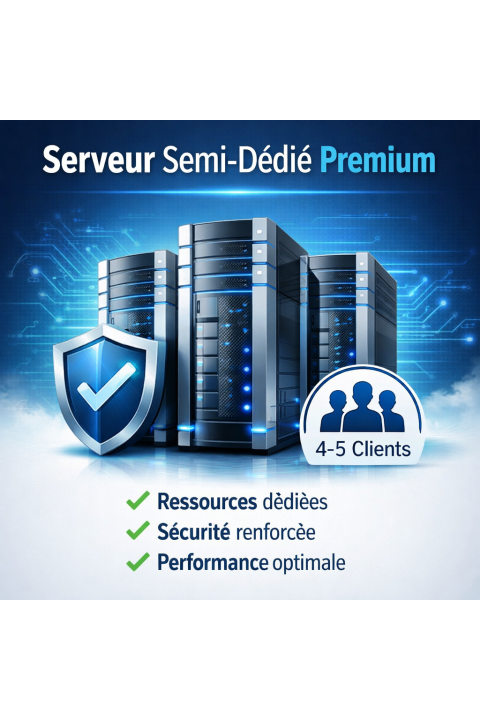 Serveur semi-dedie premium – 4 à 5 clients max